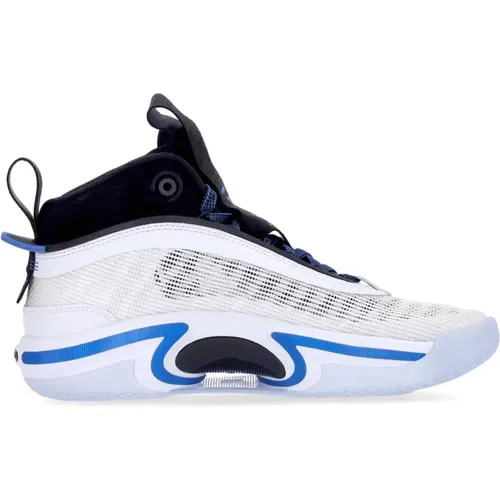 Air Xxxvi Weiß/Sport Blau/Schwarz Basketballschuh , Herren, Größe: 43 EU - Jordan - Modalova