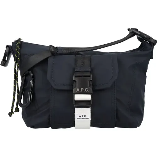 Navy Treck Shoulder Bag , male, Sizes: ONE SIZE - A.p.c. - Modalova