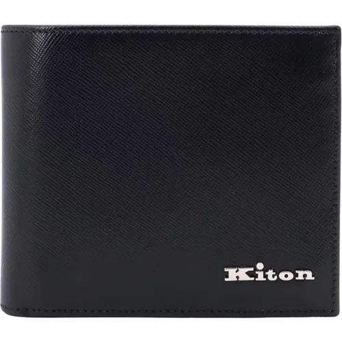 Leather Wallet with Eight Card Slots , male, Sizes: ONE SIZE - Kiton - Modalova