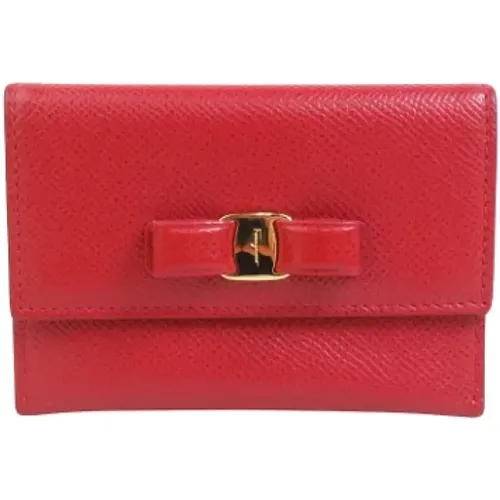 Pre-owned Leather wallets , female, Sizes: ONE SIZE - Salvatore Ferragamo Pre-owned - Modalova