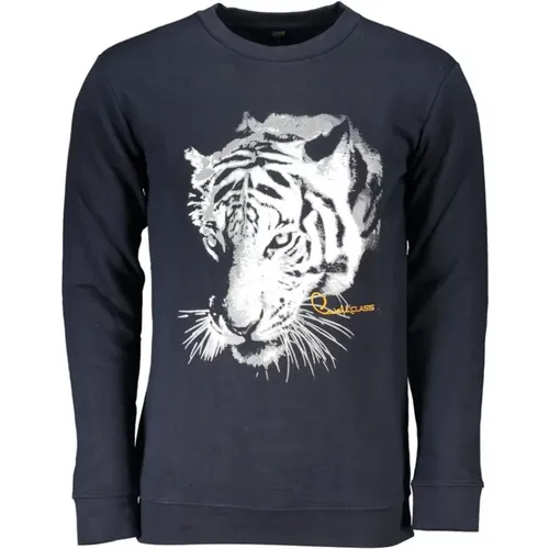 Cotton Sweatshirt with Logo Print , male, Sizes: 2XL, XL, S, 3XL, M, L - Cavalli Class - Modalova