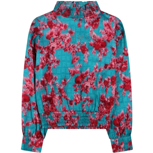 Blumige Viskose Bluse Elastik Detail - Richmond - Modalova