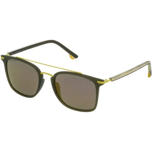 Grüne Metallsonnenbrille , unisex, Größe: 52 MM - Police - Modalova