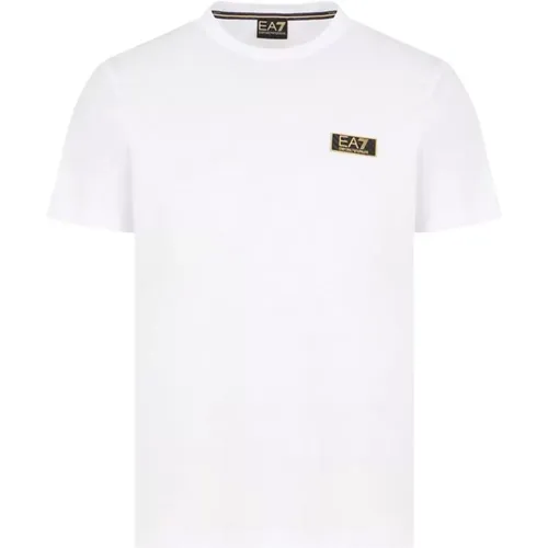 Weiße T-Shirts und Polos Kollektion , Herren, Größe: M - Emporio Armani EA7 - Modalova