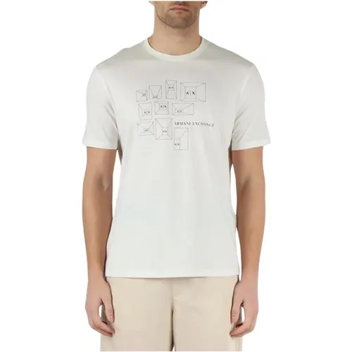 Stylisches T-Shirt , Herren, Größe: L - Armani Exchange - Modalova