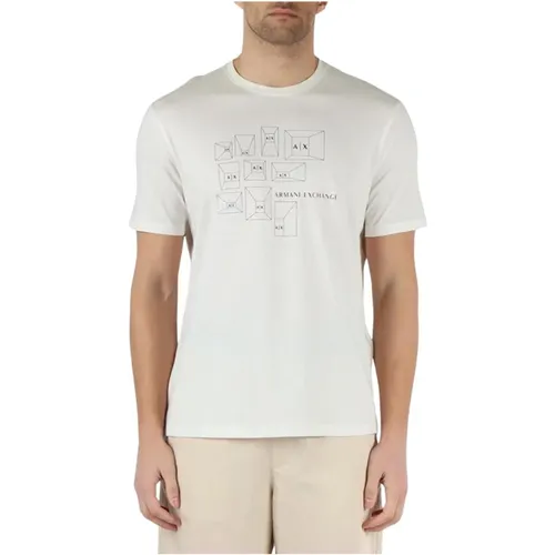 Stylish T-shirt , male, Sizes: M - Armani Exchange - Modalova