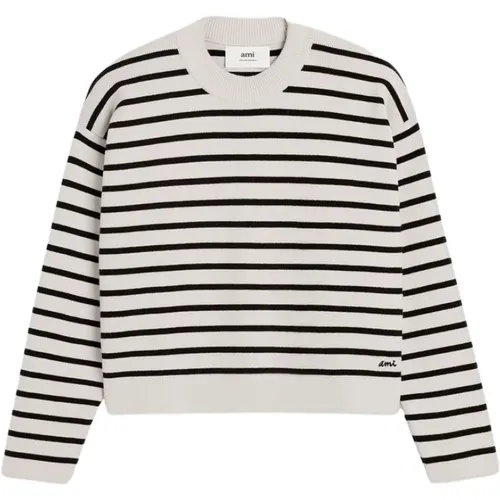 Chalk Black Sailor Jumper , Herren, Größe: L - Ami Paris - Modalova