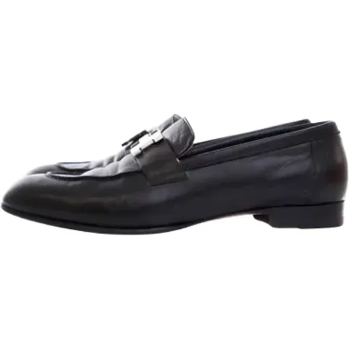 Pre-owned Flats, female, , Size: 5 1/2 US Pre-owned Leather flats - Hermès Vintage - Modalova