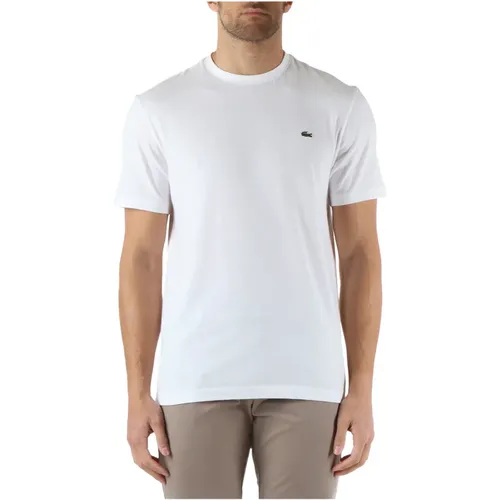 Regular Fit Baumwoll T-shirt mit Logo Patch , Herren, Größe: M - Lacoste - Modalova