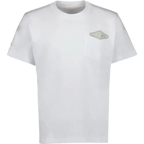 Logo T-shirt Green Short Sleeve , male, Sizes: S, XS, M - Sacai - Modalova