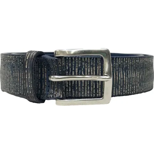 Belts, male, , Size: 100 CM Blue Bull Soapy Leather Belt - Orciani - Modalova