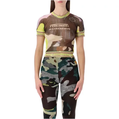 T-Shirts, female, , Size: L Mesh T-Shirt - Ottolinger - Modalova