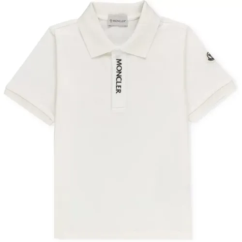Jungen Ivory Polo Shirt mit Iconic Patch - Moncler - Modalova