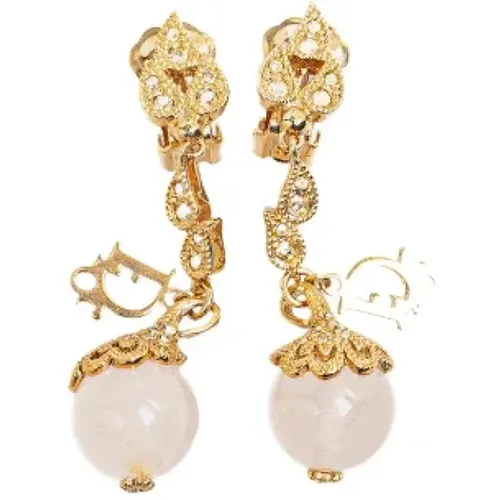 Pre-owned Jewellery, female, , Size: ONE SIZE Pre-owned Metal earrings - Dior Vintage - Modalova