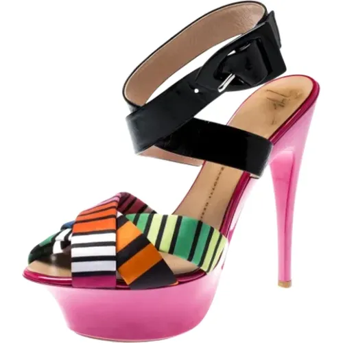 Pre-owned Satin sandals , female, Sizes: 6 UK - Giuseppe Zanotti Pre-owned - Modalova