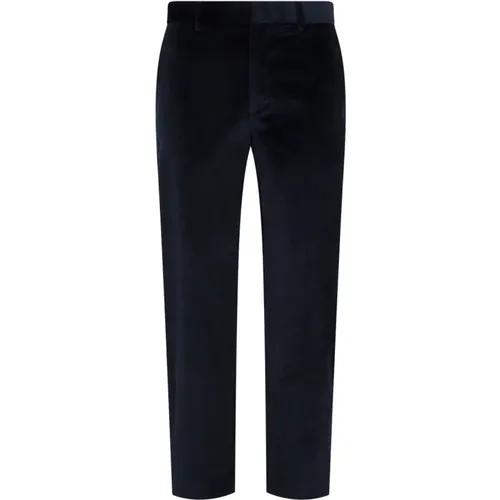 Straight Trousers, male, , Size: W30 Navy Cotton Pants - PS By Paul Smith - Modalova