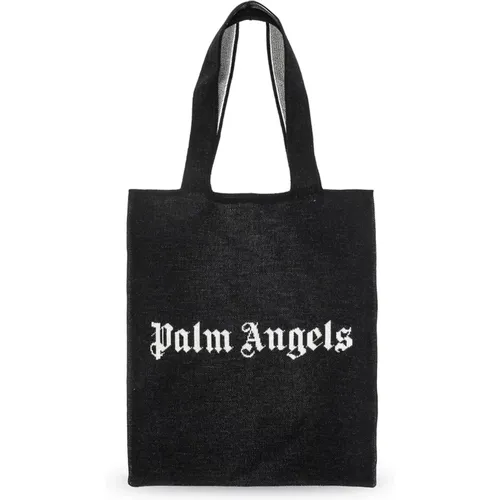 Logo Knitted Shopper Bag , male, Sizes: ONE SIZE - Palm Angels - Modalova