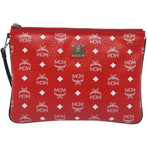 Pre-owned Clutches, female, , Size: ONE SIZE Pre-owned Canvas clutches - MCM Pre-owned - Modalova