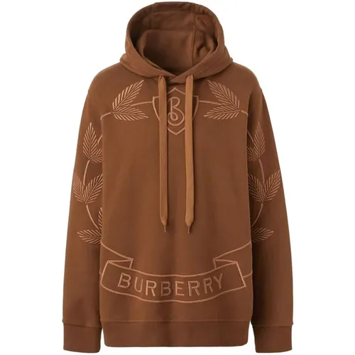 Cotton Sweatshirt with Hood , male, Sizes: S - Burberry - Modalova