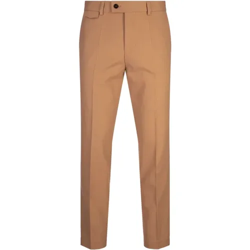 Chinos, male, , Size: XL Camel Tapered Cotton Trousers - Hugo Boss - Modalova