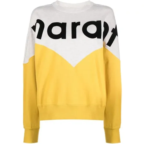 Gelbes Color-Block Sweatshirt , Damen, Größe: 2XS - Isabel Marant Étoile - Modalova