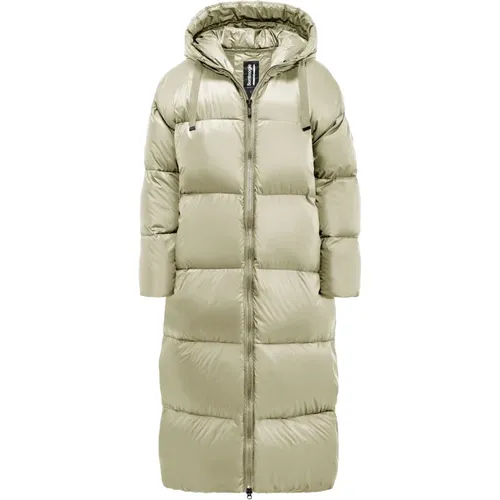 Oversized Hooded Down Jacket in Nylon , female, Sizes: M, L, S - BomBoogie - Modalova