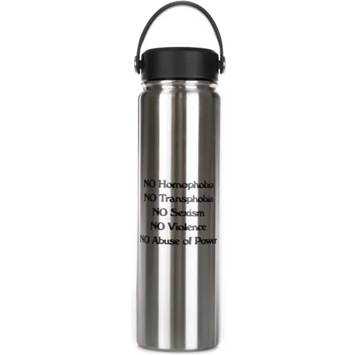 Outdoor Accessories, male, , Size: ONE SIZE Protest Bottle Silver/Black Stainless Steel - Obey - Modalova