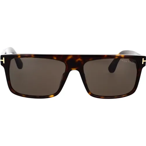 Sunglasses, unisex, , Size: 58 MM Classic Rectangular Sunglasses - Tom Ford - Modalova