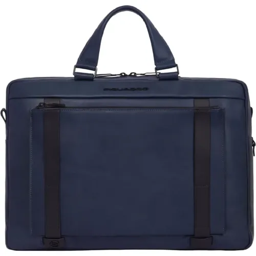 Blaue Handtasche Laptop Aktentasche Ss24 - Piquadro - Modalova