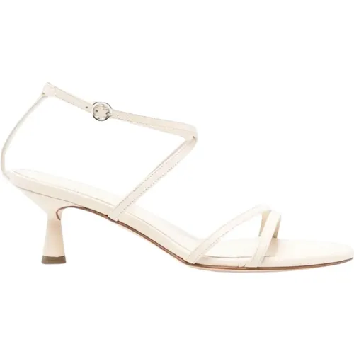 High Heel Sandals, female, , Size: 9 US Elegant Cream Heeled Sandals - aeyde - Modalova