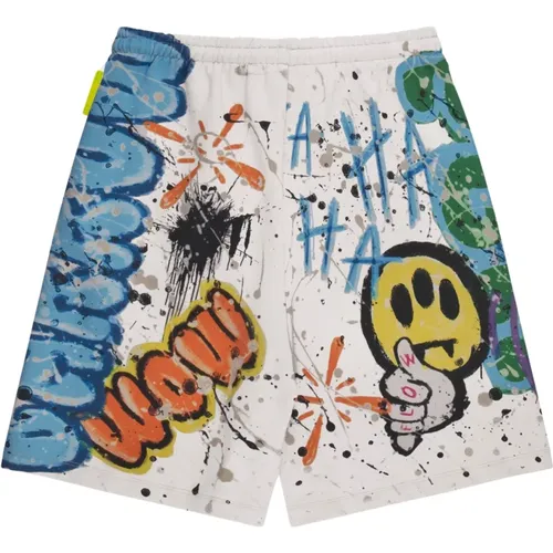 Bermuda in Felpa Graffiti-Print , unisex, Größe: S - BARROW - Modalova