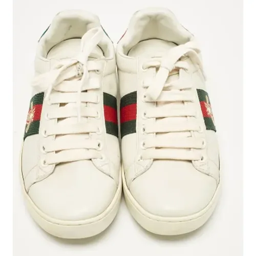 Pre-owned Leather sneakers , female, Sizes: 4 UK - Gucci Vintage - Modalova