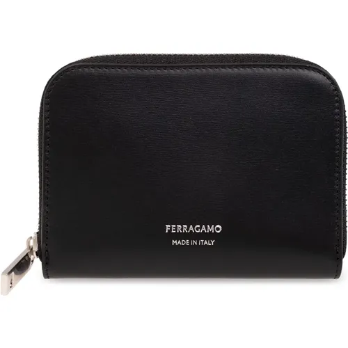 Wallets & Cardholders, male, , Size: ONE SIZE Leather card case - Salvatore Ferragamo - Modalova