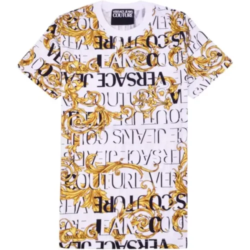 Kurzarm Couture Logo T-Shirt , Herren, Größe: XL - Versace Jeans Couture - Modalova