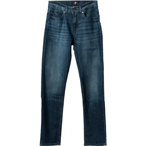 Straight Jeans, male, , Size: M Timeless Slimmy Fit Jeans - 7 For All Mankind - Modalova