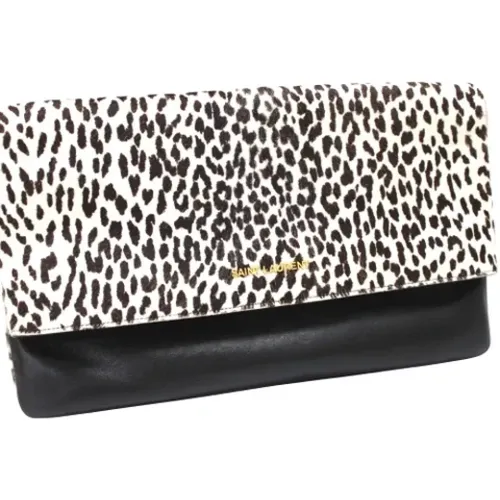 Pre-owned Clutches, female, , Size: ONE SIZE Pre-owned Leather clutches - Yves Saint Laurent Vintage - Modalova