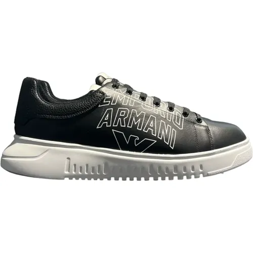 Leather Sneakers Ss23 , male, Sizes: 9 1/2 UK, 10 UK, 8 1/2 UK, 10 1/2 UK - Emporio Armani - Modalova