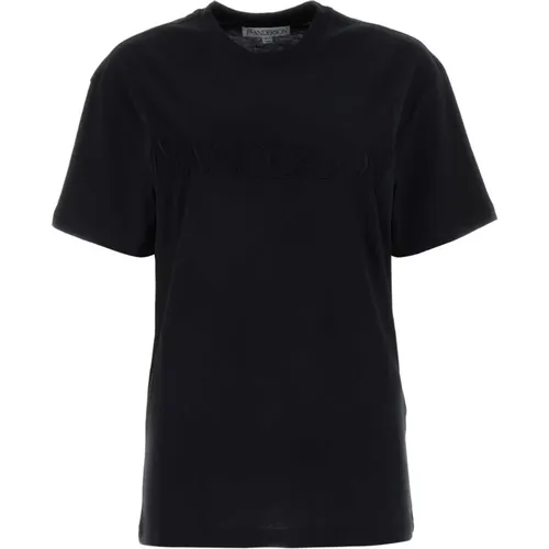 Schwarzes Baumwoll-T-Shirt , Damen, Größe: XS - JW Anderson - Modalova