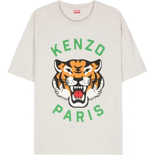 Hellgrau T-Shirt , Herren, Größe: XL - Kenzo - Modalova