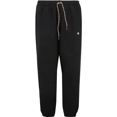 Sweatpants, male, , Size: L Track Pants with Embroidered Logo Detail - Marcelo Burlon - Modalova