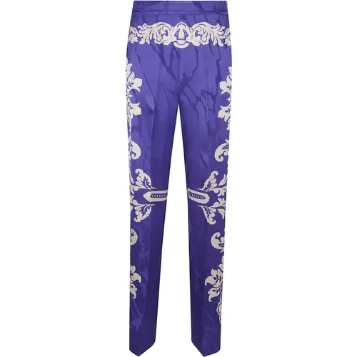 パンツ ETRO Women Straight Pants WREA000199TTE36 S9883 BLUE Tailored straight pants in blue - Etro | Mytheresa