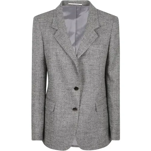 Blazers, female, , Size: L Jackets Grey - Tagliatore - Modalova