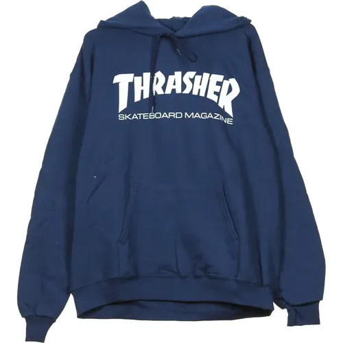 Hoodies, unisex, , Size: XL Navy/White Hooded Sweatshirt - Thrasher - Modalova