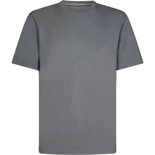 Grey Cotton T-shirt with Four Stitches Logo , male, Sizes: M - Maison Margiela - Modalova