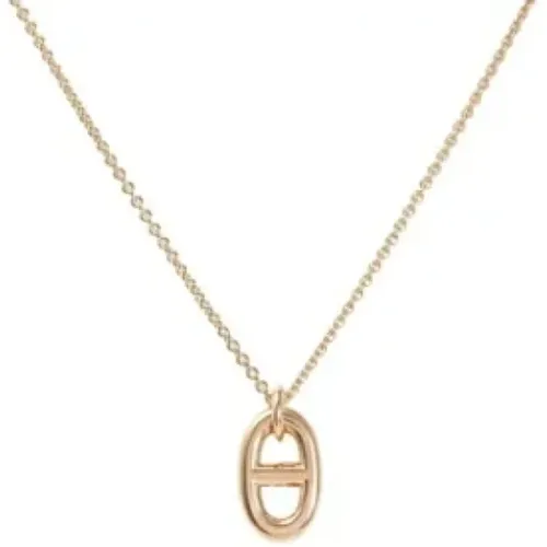 Pre-owned Jewellery, female, , Size: ONE SIZE Pre-owned Rose Gold necklaces - Hermès Vintage - Modalova