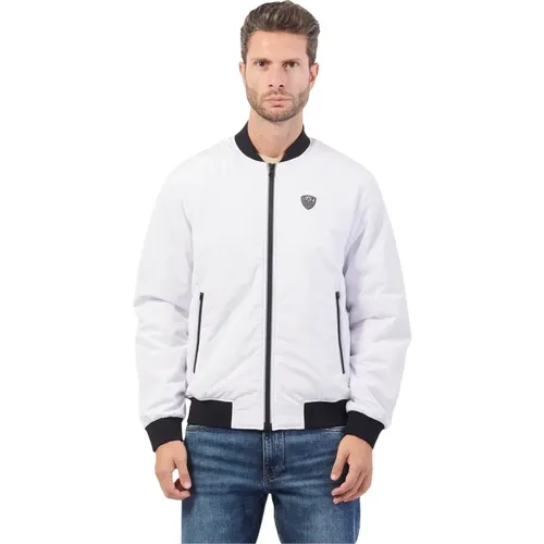 Bomber Jackets, male, , Size: S Coat Fullzip Logo Lightweight Padding - Emporio Armani EA7 - Modalova