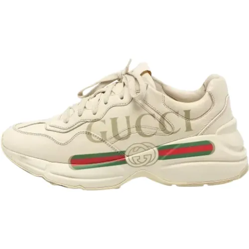 Pre-owned Sneakers, female, , Size: 8 US Pre-owned Leather sneakers - Gucci Vintage - Modalova