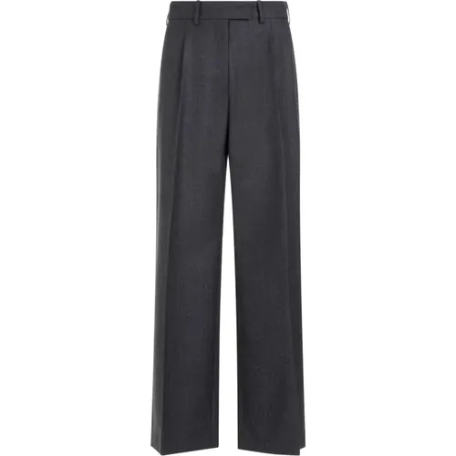 Charcoal Wool Pants Oversize Fit , female, Sizes: S - The Row - Modalova