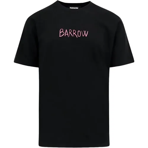 Schwarzes Jersey T-Shirt , Herren, Größe: XS - Barrow - Modalova