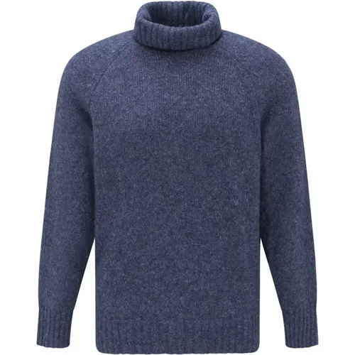 Blauer Pullover mit langen Ärmeln - BRUNELLO CUCINELLI - Modalova